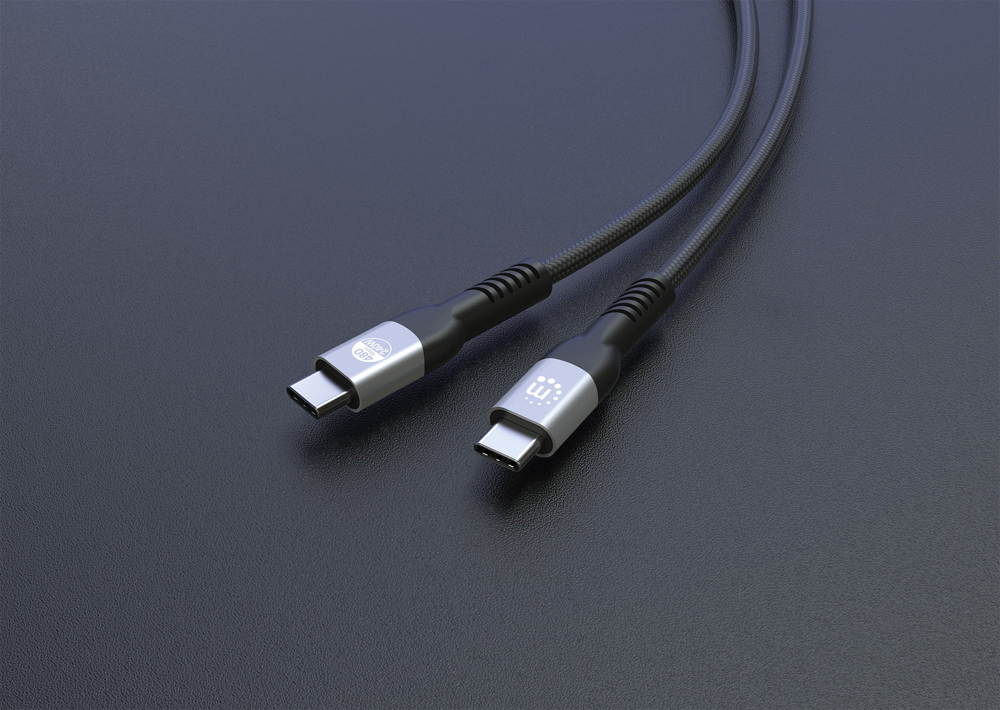 Cavo USB 2.0 EPR USB-C™ M/M 240W PD 3.1 e-Mark 2m - Manhattan ICOC MU2AC-240W2M