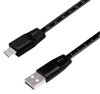 Cavo USB Micro-B Maschio/USB-A Maschio con Misuratore 1m Nero - Logilink ICOC MU2C-M010B