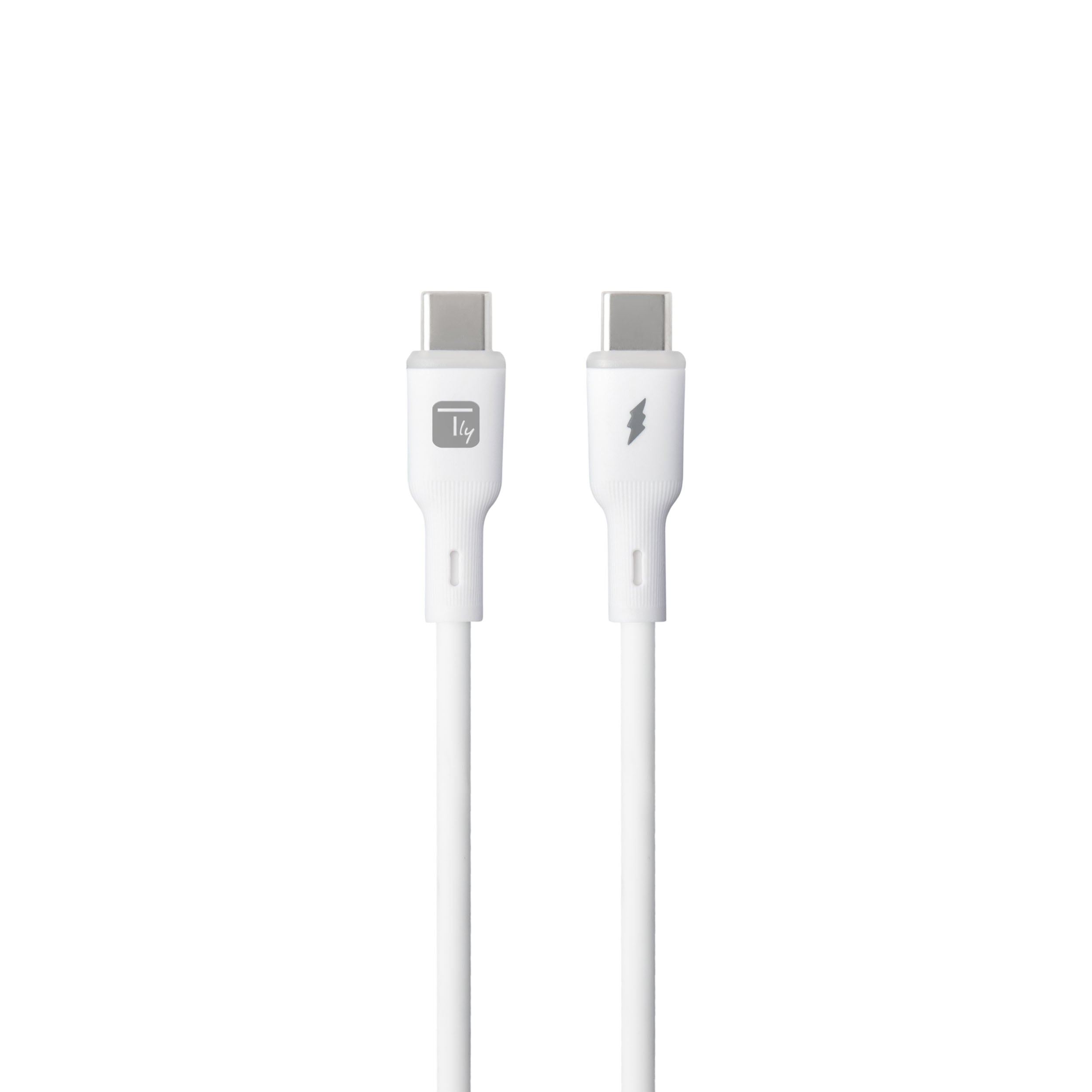 Cavo USB-C Maschio / USB-C Maschio 2.0 PD 60W 1,5m Silicone con LED Bianco - Techly ICOC MU2CC-015-LIGH