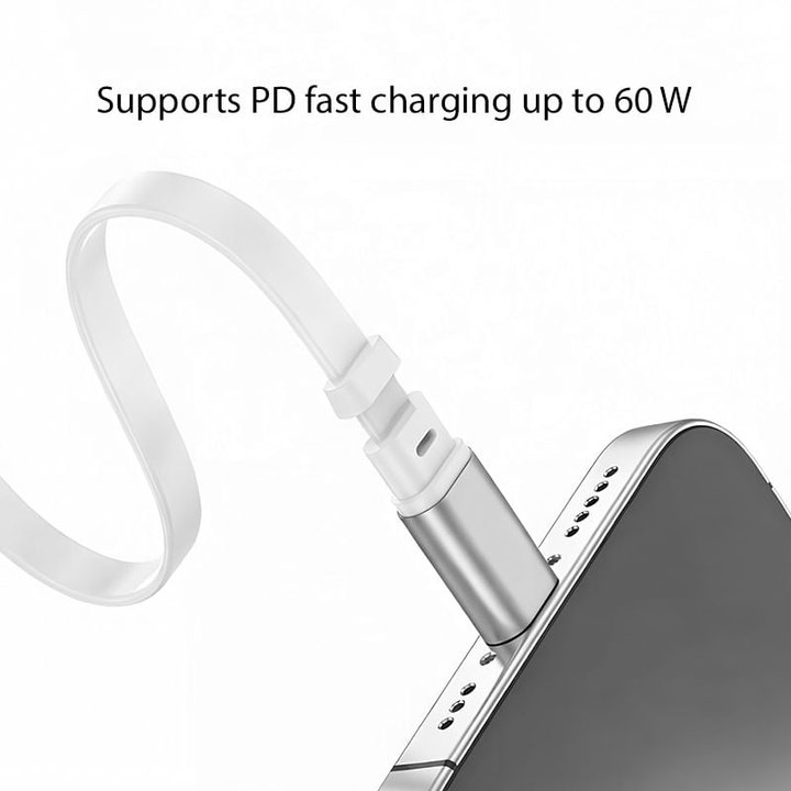 Cavo USB-C Retrattile PD 60W 3A Compatibile Thunderbolt 3/4 1 metro Bianco - Logilink ICOC MU2CC-RETR601WH