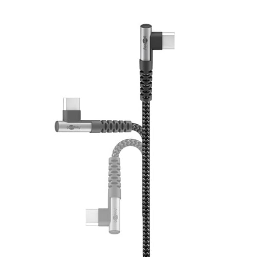 Cavo USB-C Maschio Angolato a USB-C Dritto 0,5m - Goobay ICOC MU3C-905-TS