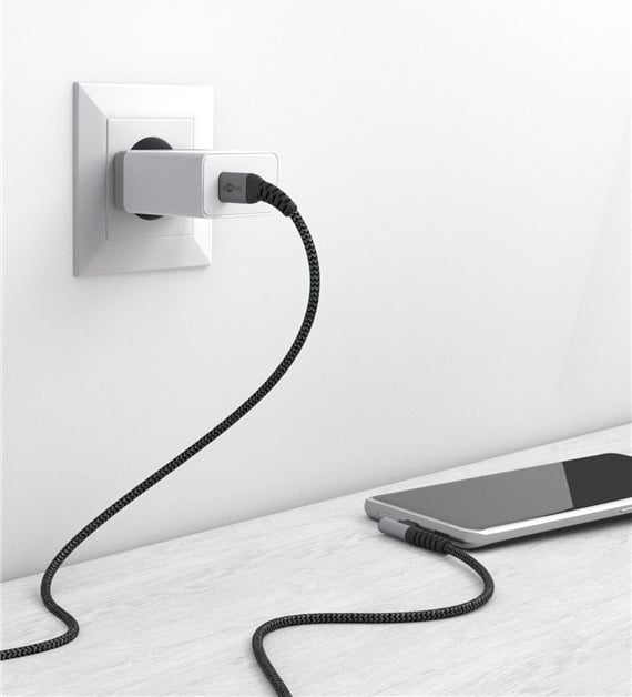 Cavo USB-C Maschio Angolato a USB-C Dritto 1m - Goobay ICOC MU3C-910-TS