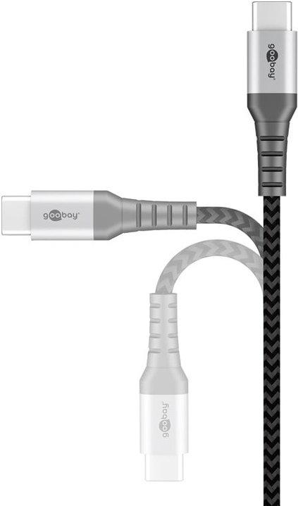 Cavo USB-C a USB A Connettori in Metallo e Rivestimento Tessuto 0,5m - Goobay ICOC MU3CA-005-TS