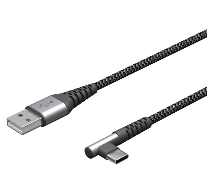 Cavo USB-C Maschio Angolato a USB-A Dritto 2m - Goobay ICOC MU3CA-920TS