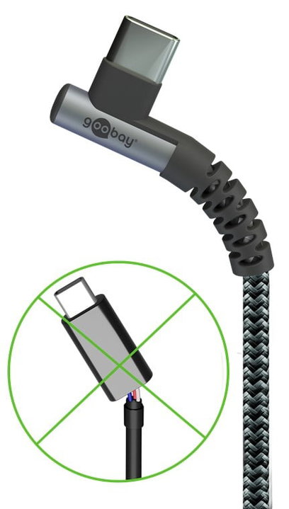 Cavo USB-C Maschio Angolato a USB-A Dritto 2m - Goobay ICOC MU3CA-920TS