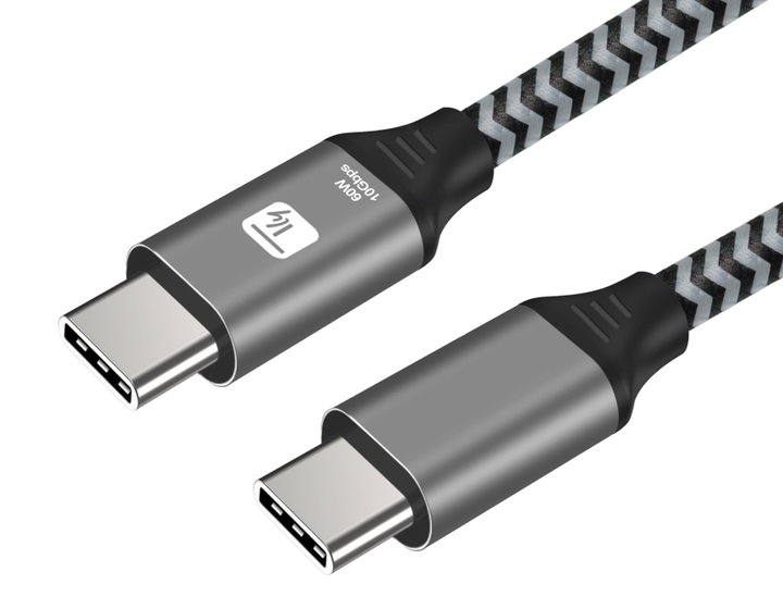 Cavo USB-C Maschio 3.2 / USB-C Maschio 3A 60W 2m Alluminio - Techly ICOC MU3CC-60W20B
