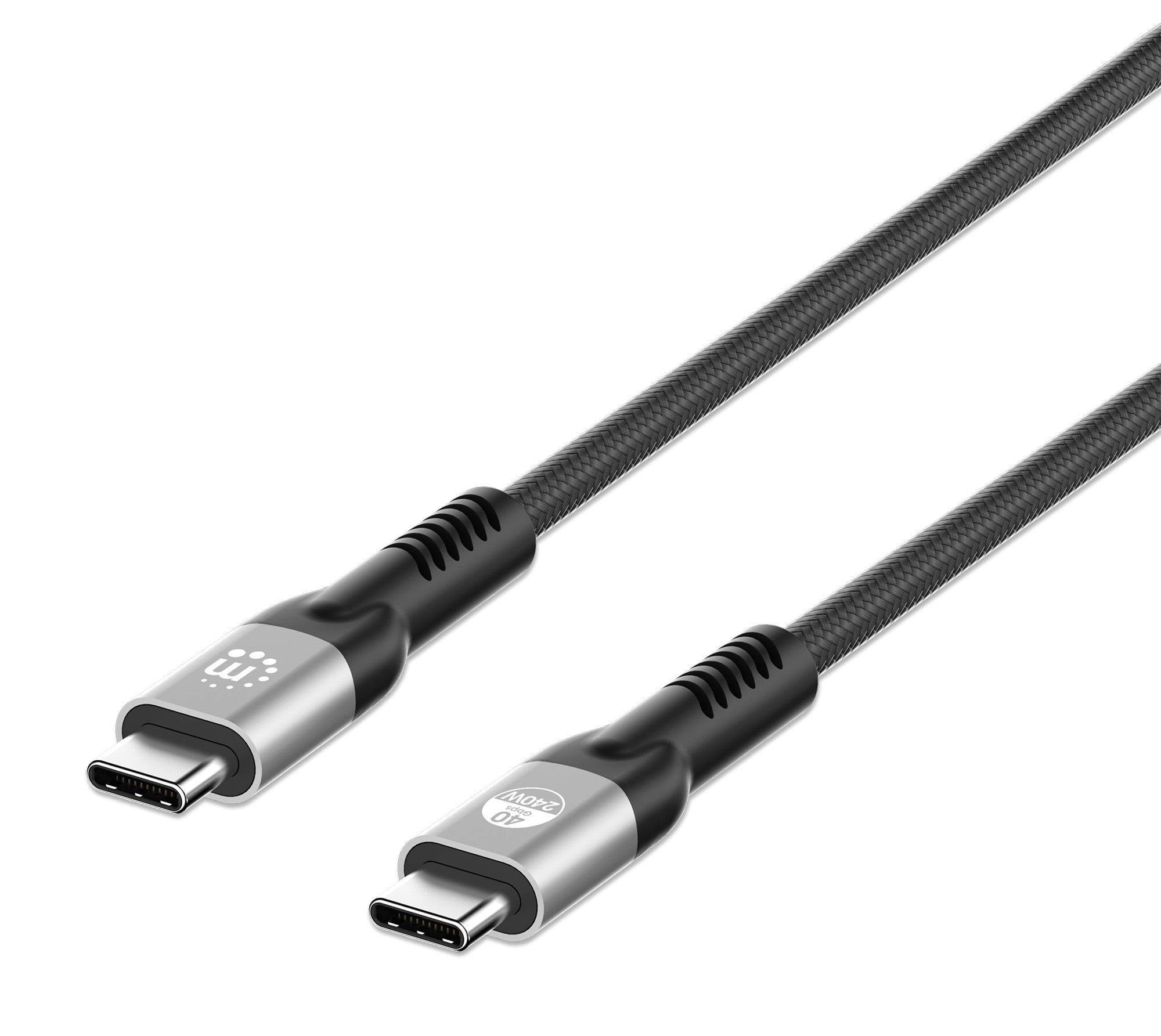 Cavo USB4 EPR USB-C™ M/M 40G 240W PD 3.1 8K E-Mark 1m - Manhattan ICOC MU4-40G240W1M