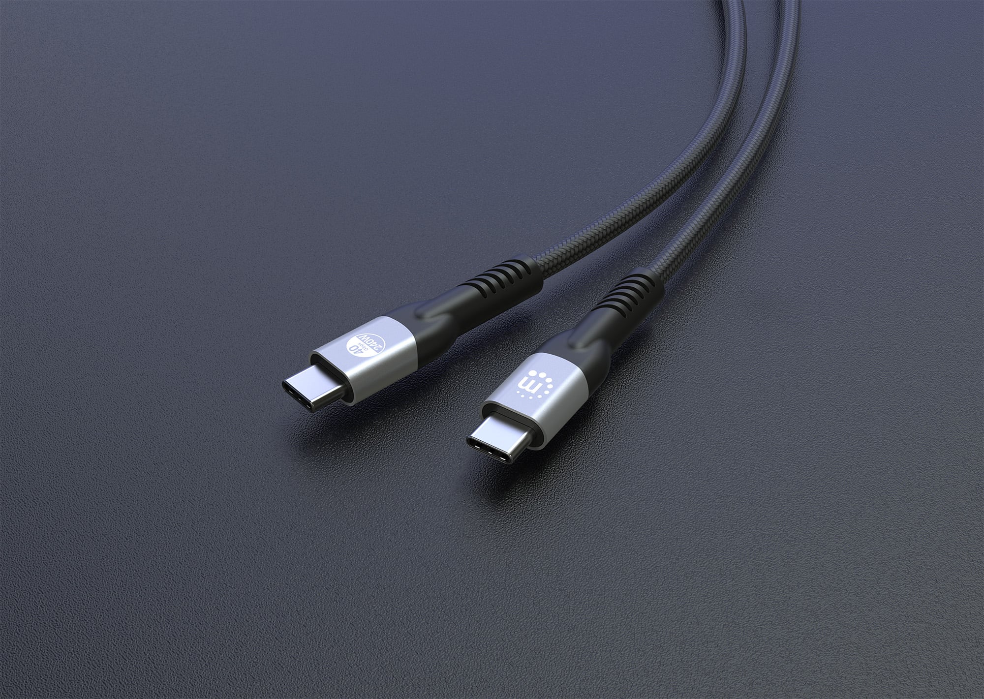 USB cable 4 EPR USB-C M/M 40 G 240 W PD 3.1 8 K E-Mark 2 m - Manhattan ICC MU 4 - 40 G 240 W 2 M