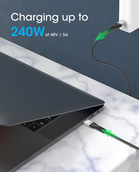 Cavo USB4 EPR USB-C M/M 40G 240W PD 3.1 8K E-Mark 2m - Manhattan ICOC MU4-40G240W2M