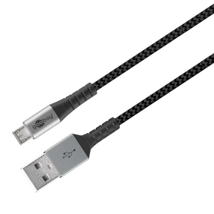 Cavo Micro USB Guaina Intrecciata USB 2.0 A M/MicroB M 2m - Goobay ICOC MUSB-020-TS