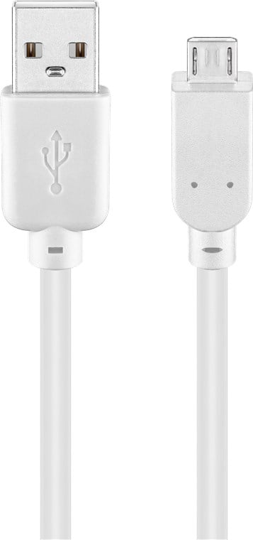 Cavo USB 2.0 A maschio/Micro B maschio 0,15m Bianco - Goobay ICOC MUSB-A-001W