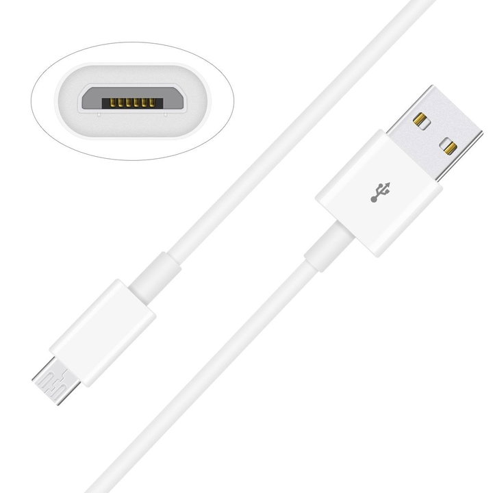 Cavo di Ricarica Rapida USB/Micro-USB 1m Bianco - Manhattan ICOC MUSB-A-010FCW