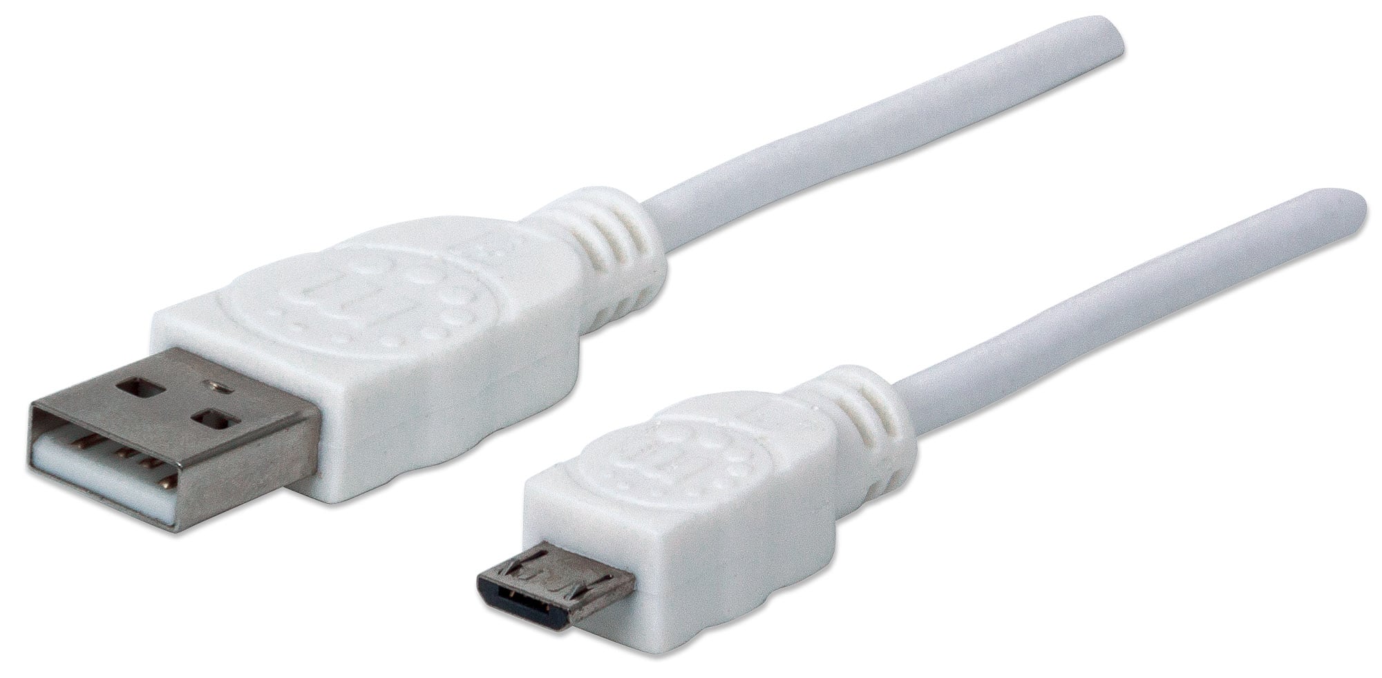 Cavo USB 2.0 A maschio/Micro B maschio 1,8m Bianco - Manhattan ICOC MUSB-A-018W