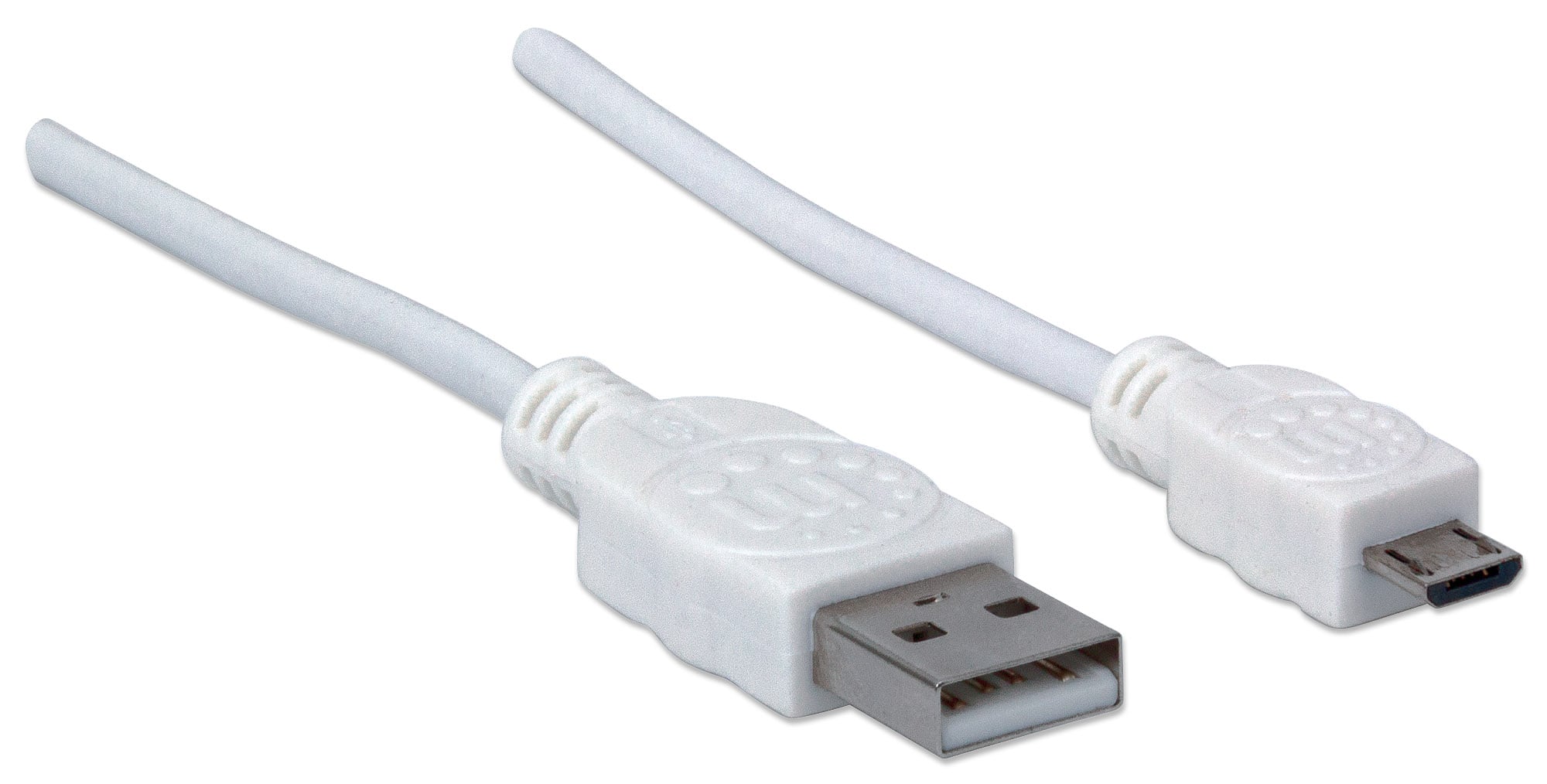 Cavo USB 2.0 A maschio/Micro B maschio 1,8m Bianco - Manhattan ICOC MUSB-A-018W