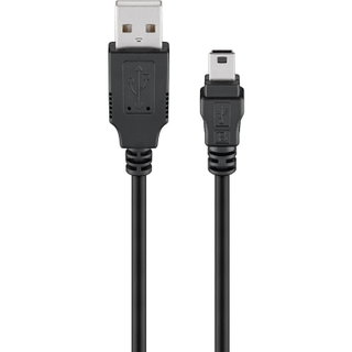 Cavo USB 2.0 A maschio/Mini B maschio 0,3m Nero - Goobay ICOC MUSB-AA-003G
