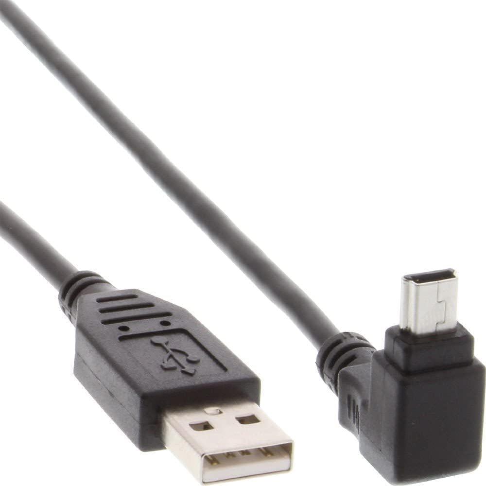 Cavo USB 2.0 A maschio/mini B maschio 90° 1,8m Nero - Techly ICOC MUSB-AA-018ANG