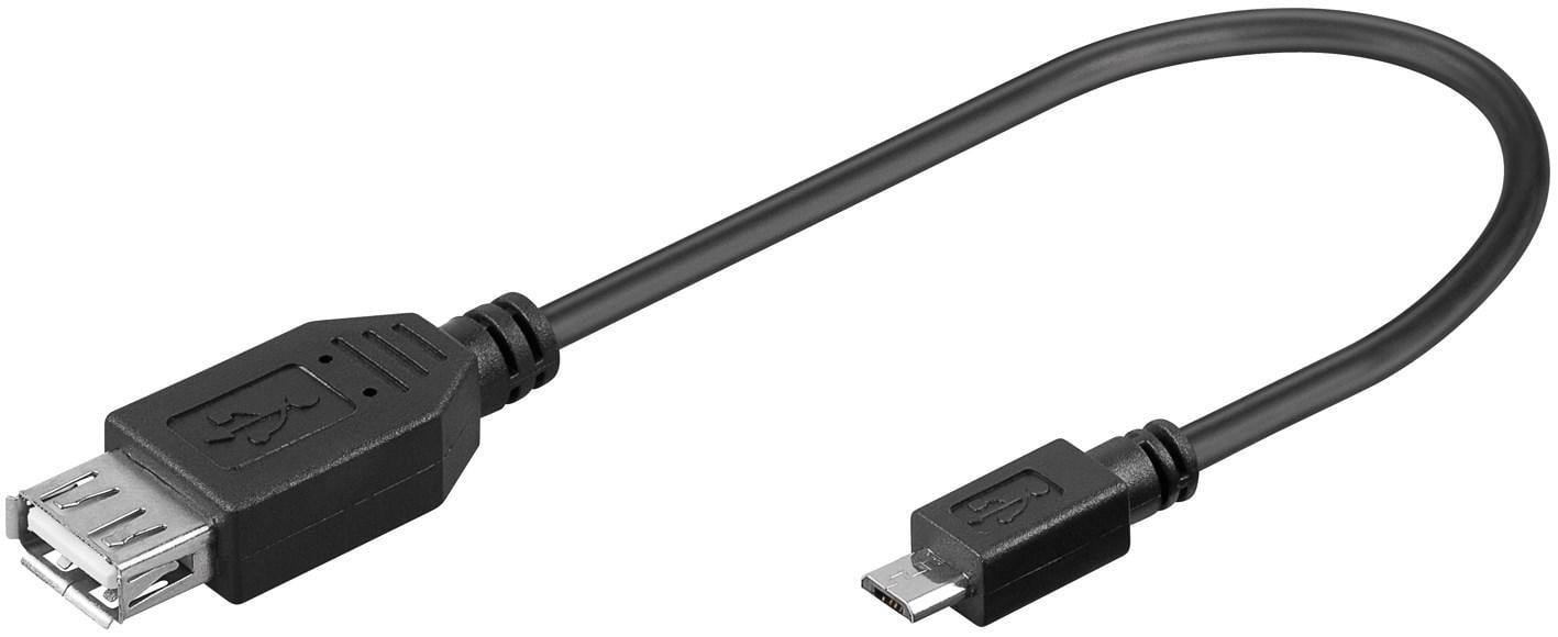 Cavo USB 2.0 A femmina/Micro B maschio 0.2m - Goobay ICOC MUSB-AAF-002