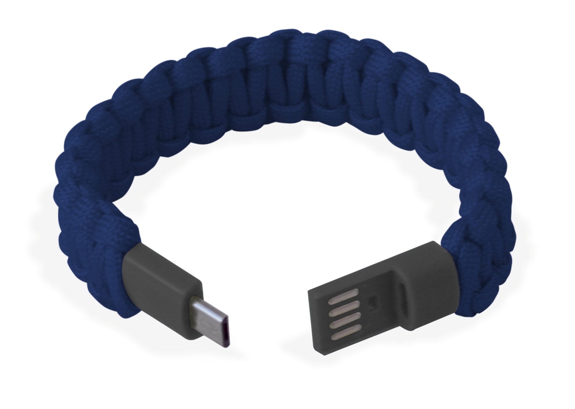 Paracord Bracelet with Blue Micro USB - Manhattan ICOC MUSB-BRACB