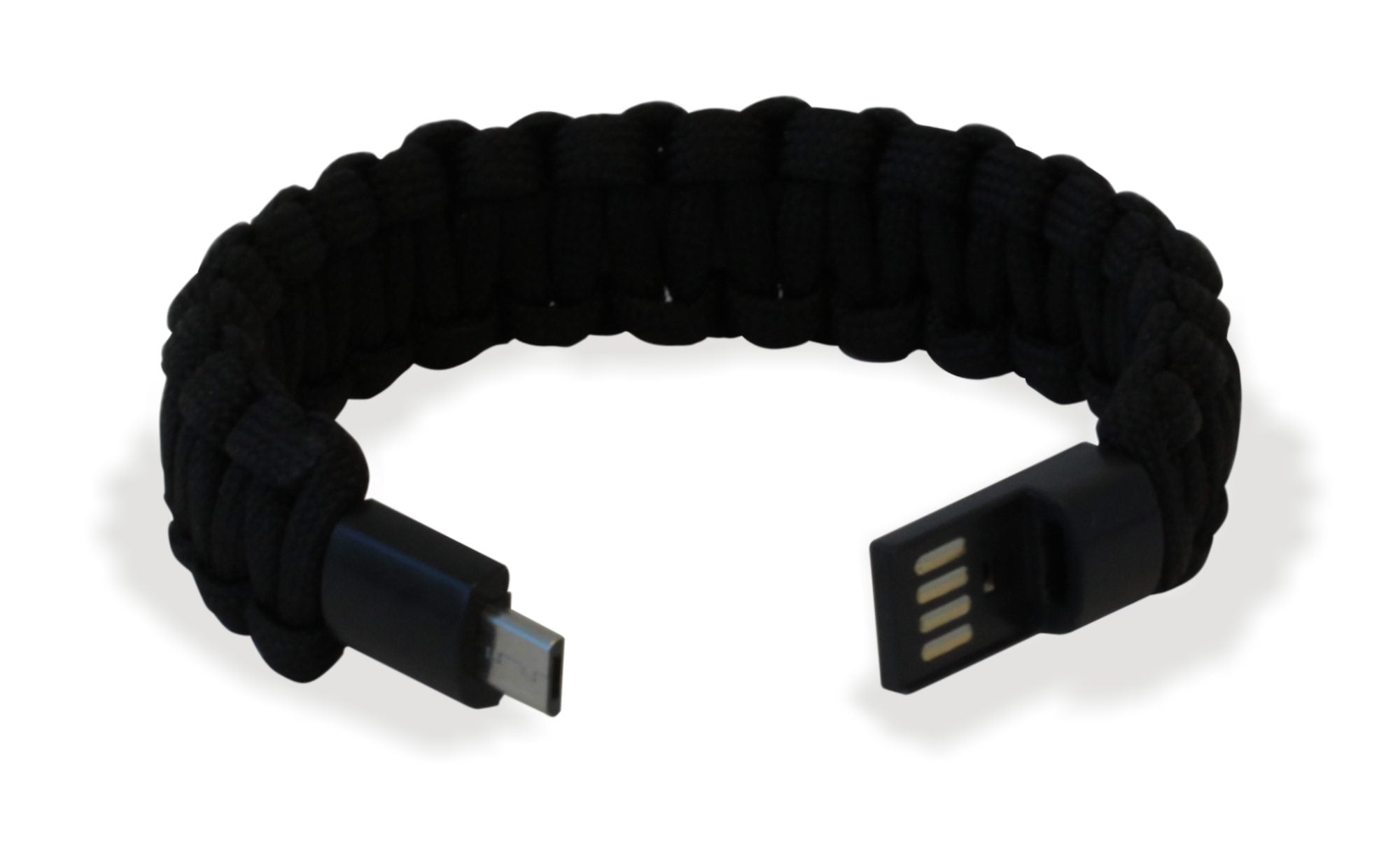Paracord Bracelet with Black Micro USB - Manhattan ICOC MUSB-BRACBK
