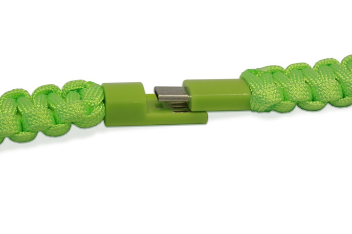 Bracciale Paracord con Micro USB Nero - Manhattan ICOC MUSB-BRACBK