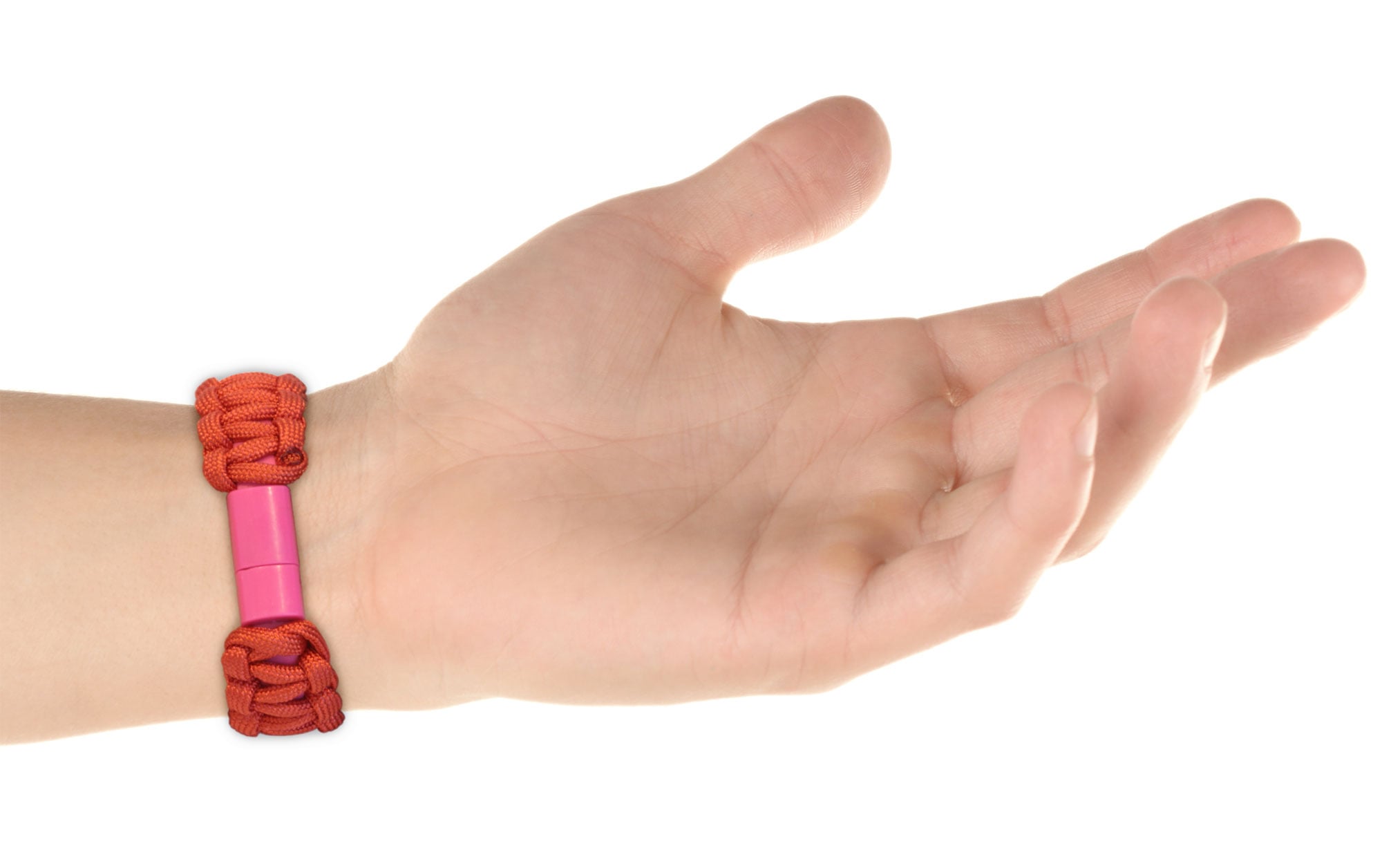 Bracciale Paracord con Micro USB Rosso - Manhattan ICOC MUSB-BRACR