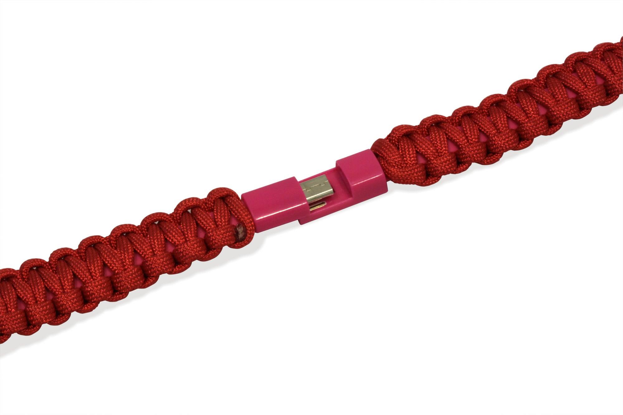 Bracciale Paracord con Micro USB Rosso - Manhattan ICOC MUSB-BRACR