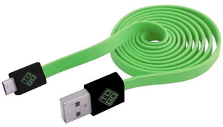 Cavo Flat USB AM a Micro USB M 1m Verde/Nero - Bluediamond TO GO ICOC MUSB-FLV