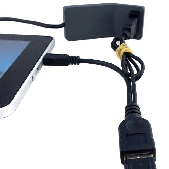 Cavo USB A F 2.0 OTG Micro USB M con Alimentazione USB, 30cm Nero - Techly ICOC MUSB-MC2