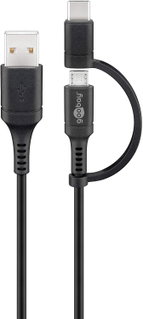 Cavo USB A / Micro B con Adattatore USB-C - Goobay ICOC MUSB-USBC
