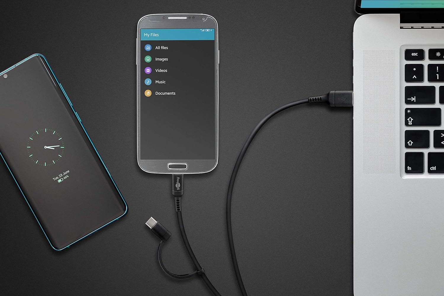 Cavo USB A / Micro B con Adattatore USB-C™ - Goobay ICOC MUSB-USBC