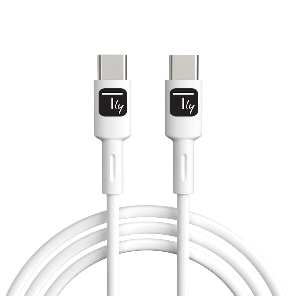 USB-C Cable Male/Male USB 2.0 1 m White - Techly ICOC MUSB 20 -C 60 W 1