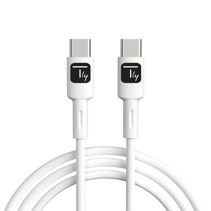 USB-C Cable Male/Male USB 2.0 2 m White - Techly ICOC MUSB 20 -C 60 W 2