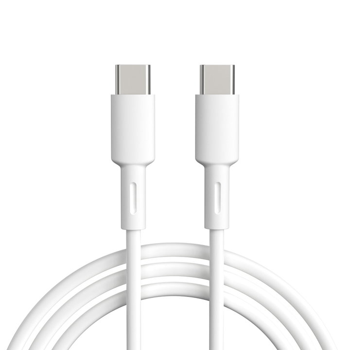 USB-C Cable Male/Male USB 2.0 2 m White - Techly ICOC MUSB 20 -C 60 W 2