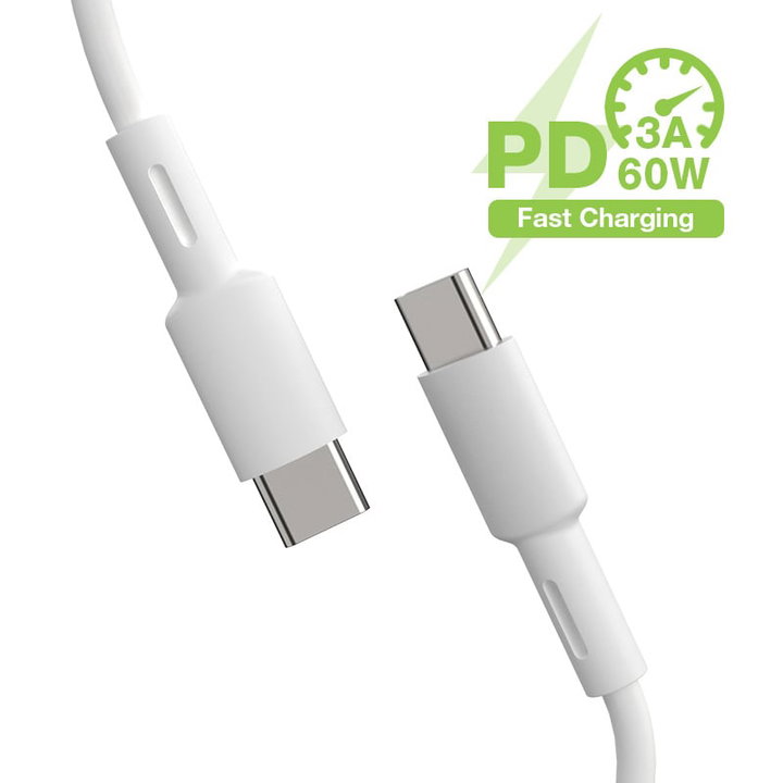 USB-C Cable Male/Male USB 2.0 2 m White - Techly ICOC MUSB 20 -C 60 W 2