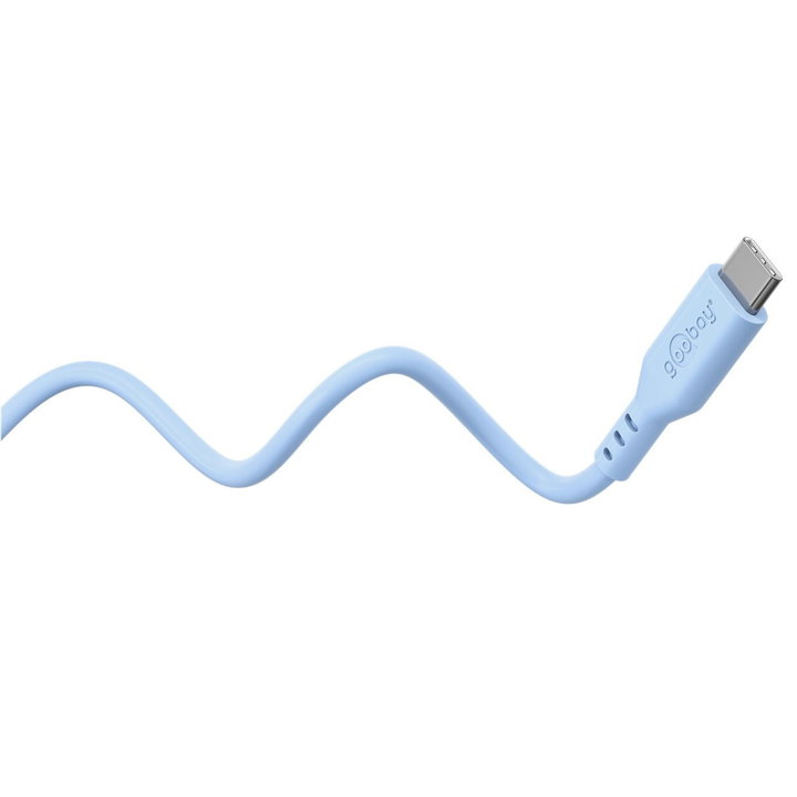 Cavo USB-C Maschio/Maschio USB 2.0 in Silicone 1,5m Azzurro - Goobay ICOC MUSB20-C615SB