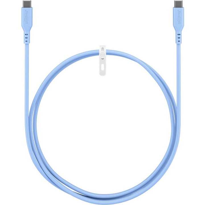 Cavo USB-C Maschio/Maschio USB 2.0 in Silicone 1,5m Azzurro - Goobay ICOC MUSB20-C615SB
