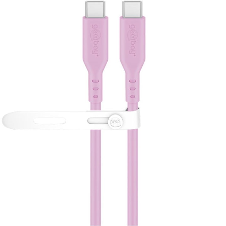 Cavo USB-C Maschio/Maschio USB 2.0 in Silicone 1,5m Rosa - Goobay ICOC MUSB20-C615SP