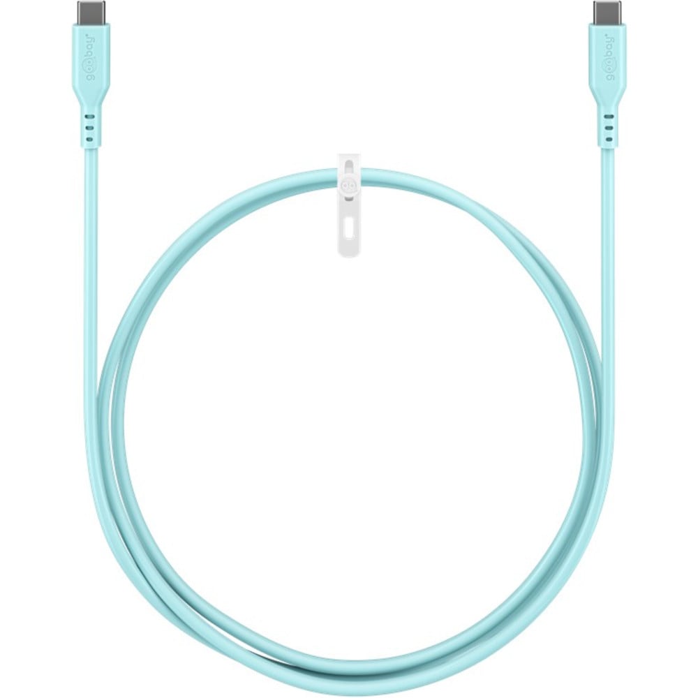 USB-C Male/Male USB 2.0 Silicone cable 1,5 m Turquoise - Goobay ICOC MUSB 20 -C 615 ST