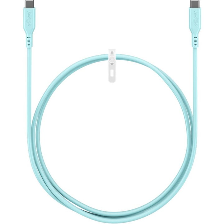 Cavo USB-C Maschio/Maschio USB 2.0 in Silicone 1,5m Turchese - Goobay ICOC MUSB20-C615ST