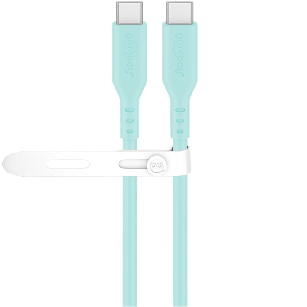 USB-C Male/Male USB 2.0 Silicone cable 1,5 m Turquoise - Goobay ICOC MUSB 20 -C 615 ST