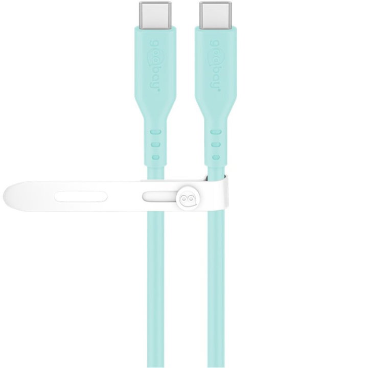 Cavo USB-C Maschio/Maschio USB 2.0 in Silicone 1,5m Turchese - Goobay ICOC MUSB20-C615ST