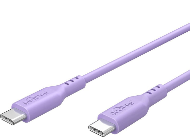 Cavo USB-C Maschio/Maschio USB 2.0 in Silicone 1,5m Viola - Goobay ICOC MUSB20-C615SV