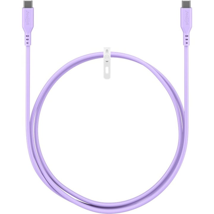 Cavo USB-C Maschio/Maschio USB 2.0 in Silicone 1,5m Viola - Goobay ICOC MUSB20-C615SV