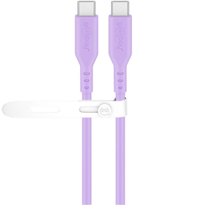 Cavo USB-C Maschio/Maschio USB 2.0 in Silicone 1,5m Viola - Goobay ICOC MUSB20-C615SV