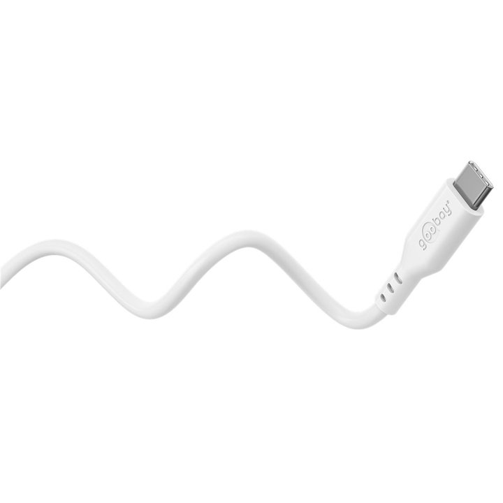 Cavo USB-C Maschio/Maschio USB 2.0 in Silicone 1,5m Bianco - Goobay ICOC MUSB20-C615SW