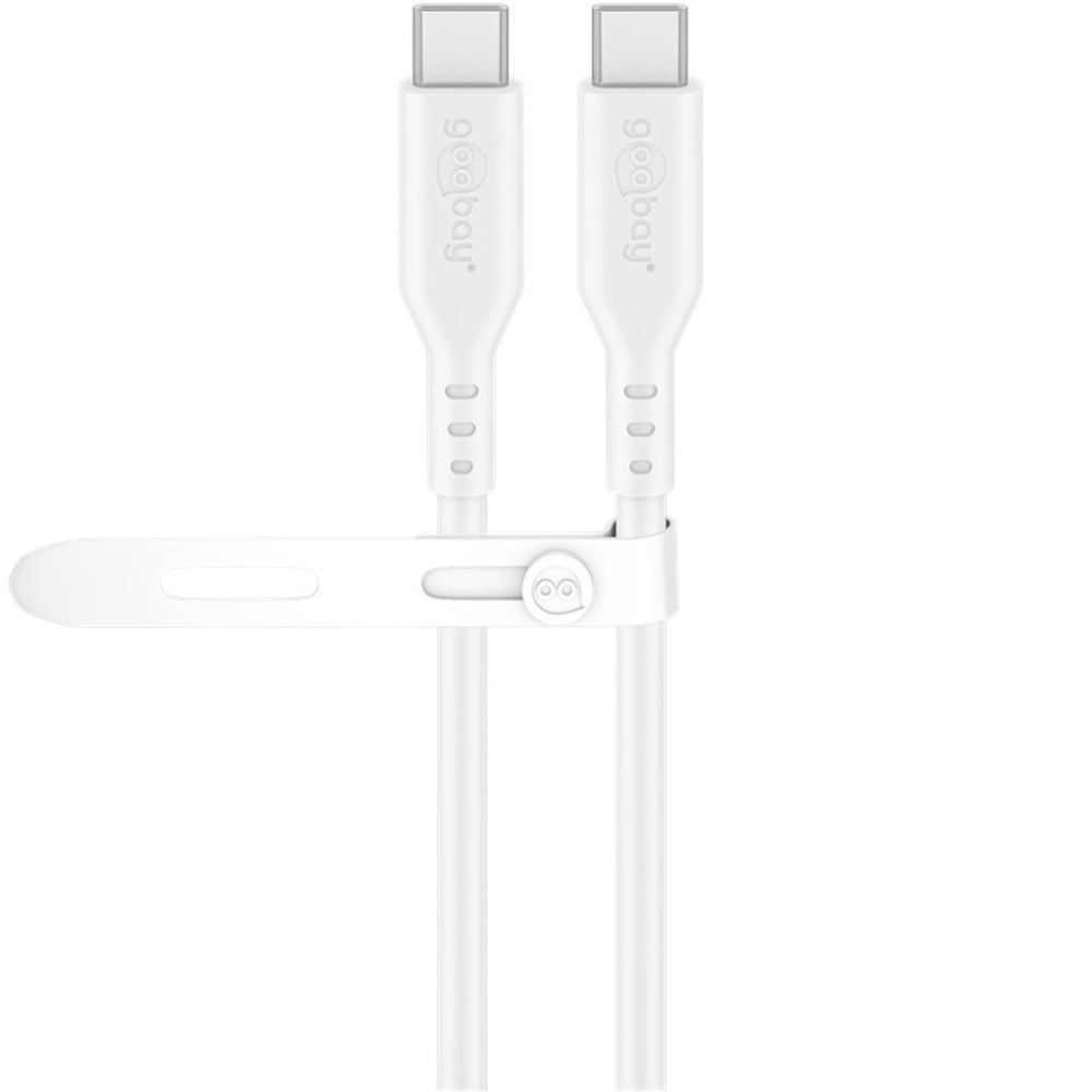 USB-C Cable Male/Male USB 2.0 Silicone 1,5 m White - Goobay ICOC MUSB 20 -C 615 SW