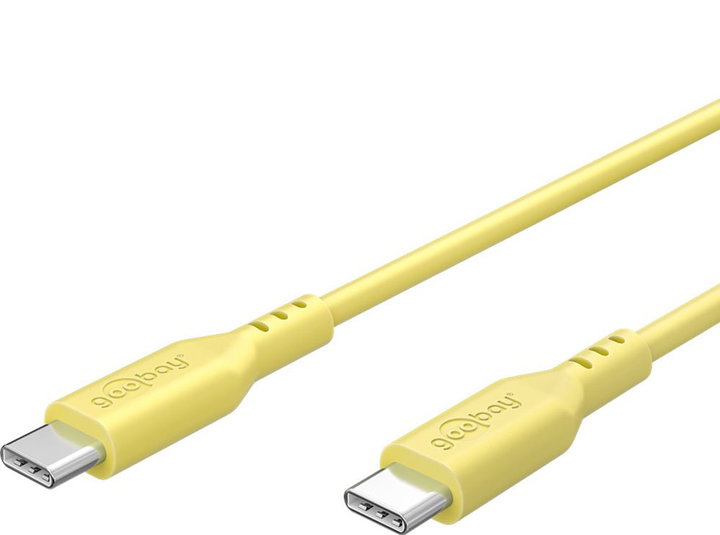 Cavo USB-C Maschio/Maschio USB 2.0 in Silicone 1,5m Giallo - Goobay ICOC MUSB20-C615SY