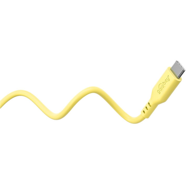 Cavo USB-C Maschio/Maschio USB 2.0 in Silicone 1,5m Giallo - Goobay ICOC MUSB20-C615SY