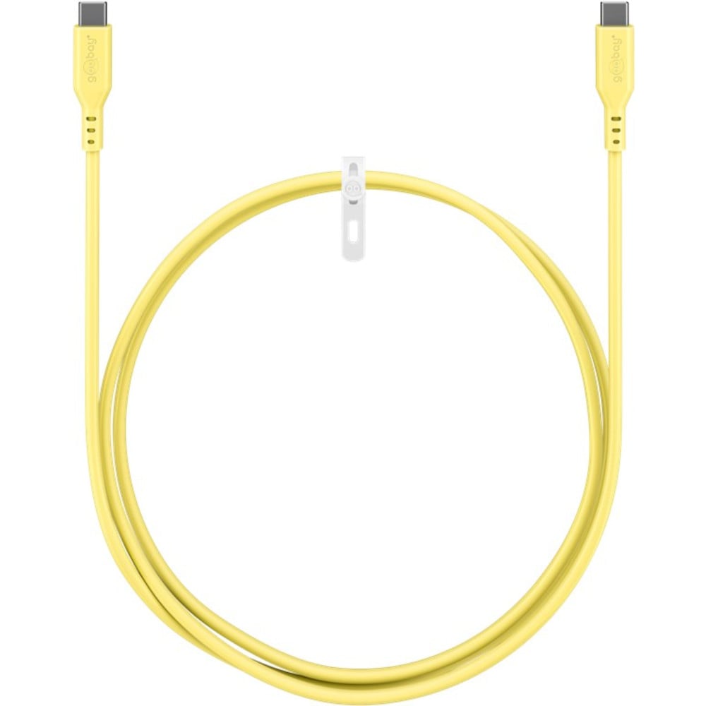 2.0 USB-C Male / Male USB Cable in Silicone 1,5 m Yellow - Goobay ICOC MUSB 20 -C 615 SY