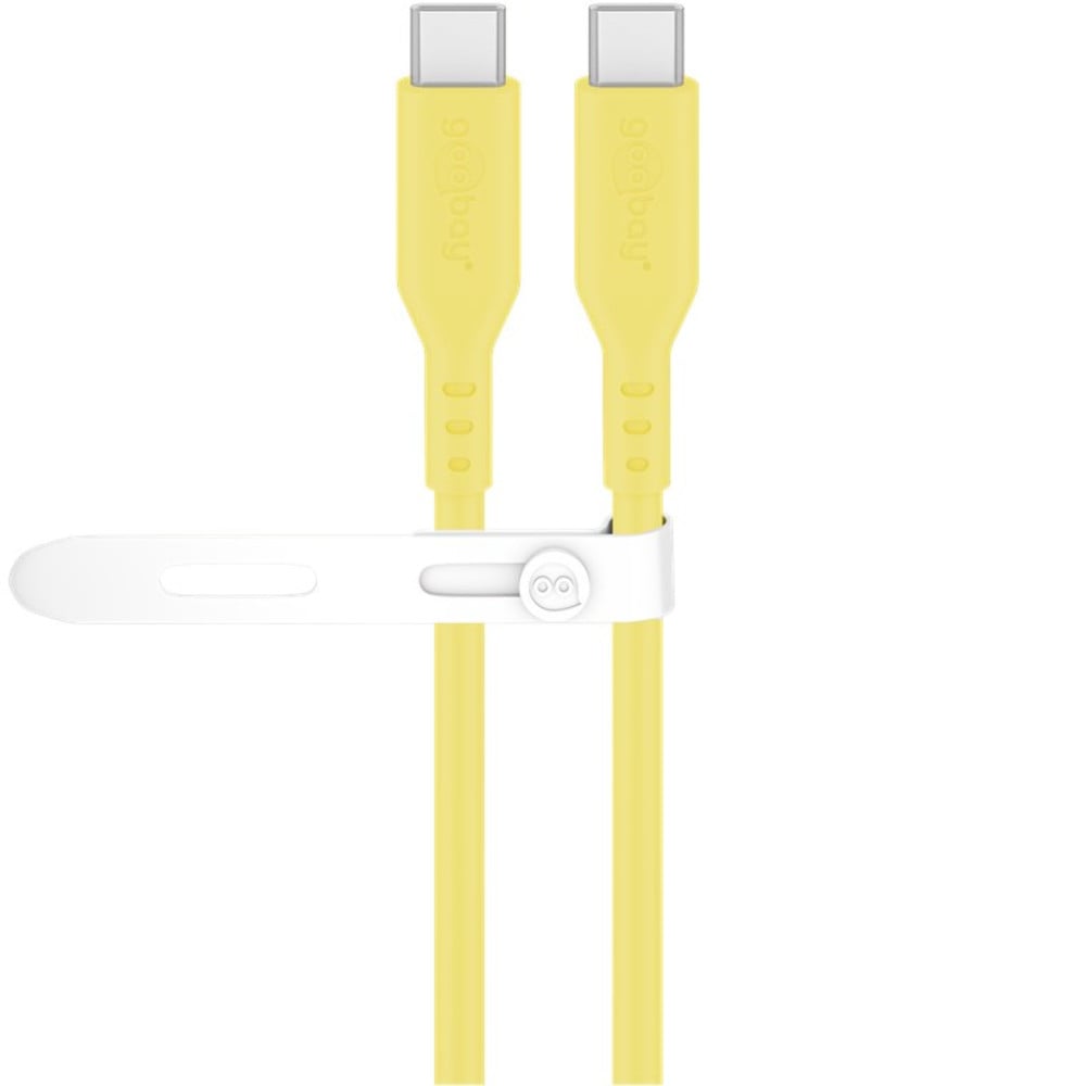 2.0 USB-C Male / Male USB Cable in Silicone 1,5 m Yellow - Goobay ICOC MUSB 20 -C 615 SY